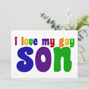 Ik hou van mijn zoon Proud Mam Rainbow Kaart