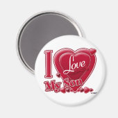 Ik hou van mijn zoon rood - hart magneet (Voorkant / Achterkant)