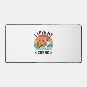 Ik hou van mijn Zorro vintage hondenliefhebber ont Bureaumat