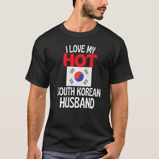 Ik hou van mijn Zuid-Koreaanse echtgenoot Zuid-Kor T-shirt (Voorkant)