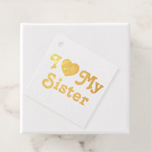 Ik hou van mijn zus bedankjes labels (Met doos)