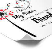 Ik hou van mijn zus - Beste vriendschappelijke per Poster (Hoek)