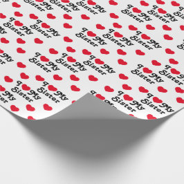 Ik hou van mijn zus cadeaupapier