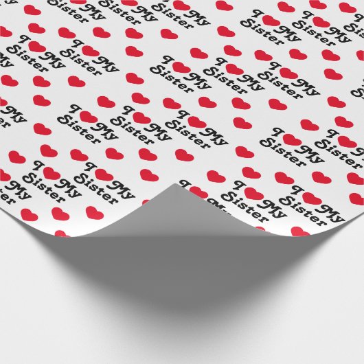 Ik hou van mijn zus cadeaupapier (Hoek)