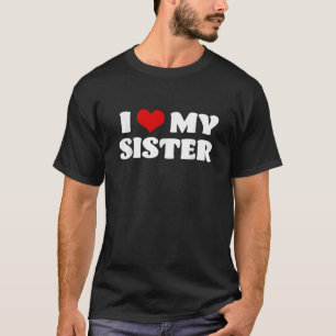 Ik hou van mijn zus familie bijpassende hart zus t-shirt