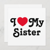 Ik hou van mijn zus feestdagenkaart (Voorkant / Achterkant)