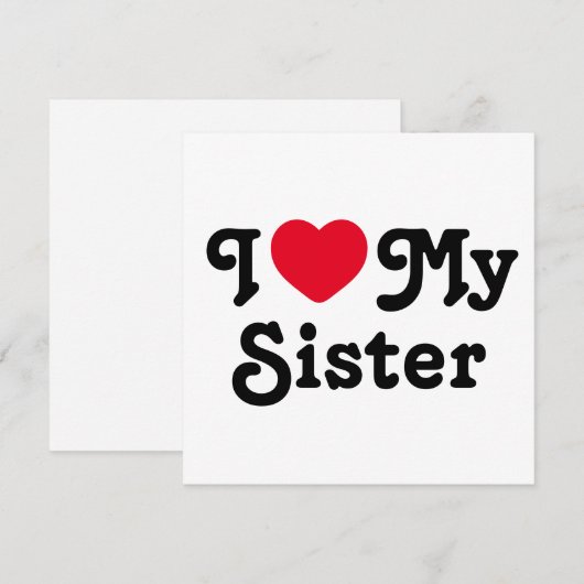 Ik hou van mijn zus feestdagenkaart (Voorkant / Achterkant)