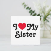 Ik hou van mijn zus feestdagenkaart (Staand voorkant)