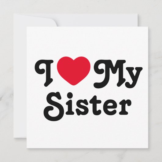 Ik hou van mijn zus feestdagenkaart (Voorkant)
