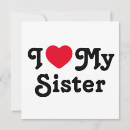 Ik hou van mijn zus feestdagenkaart