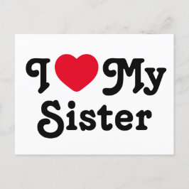 Ik hou van mijn zus feestdagenkaart