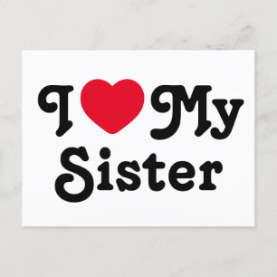 Ik hou van mijn zus feestdagenkaart