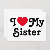 Ik hou van mijn zus feestdagenkaart (Voorkant / Achterkant)