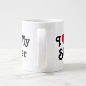 Ik hou van mijn zus grote koffiekop (Achterkant)