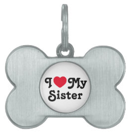 Ik hou van mijn zus huisdieren naamplaatje