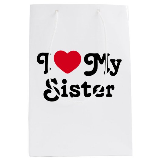Ik hou van mijn zus medium cadeauzakje (Voorkant)
