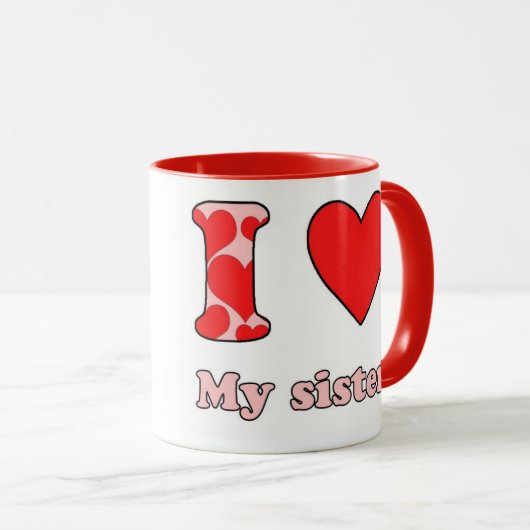 Ik hou van mijn zus mok (Voorkant rechts)