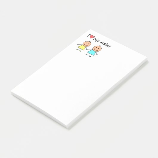 Ik hou van mijn zus post-it® notes (Schuin)
