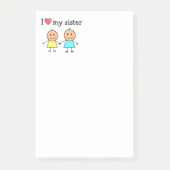 Ik hou van mijn zus post-it® notes (Voorkant)