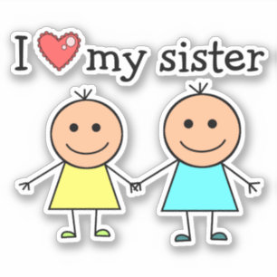Ik hou van mijn zus sticker