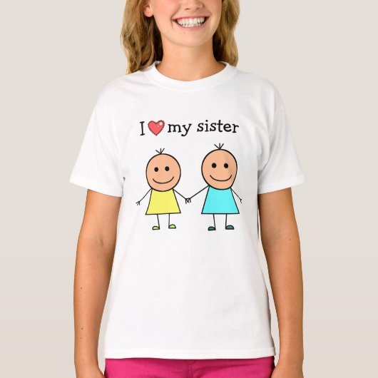 Ik hou van mijn zus t-shirt (Voorkant)