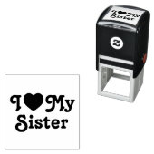 Ik hou van mijn zus  zelfinktende stempel (In situ)