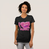 Ik hou van mijn zussen roze/paars - hart t-shirt (Voorkant volledig)