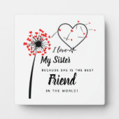 Ik hou van mijn ZUSTER - Beste vriendin Persoonlij Fotoplaat (Voorkant)
