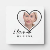 Ik hou van mijn ZUSTER - Beste vriendin Persoonlij Fotoplaat (Voorkant)