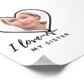 Ik hou van mijn ZUSTER - Beste vriendin Persoonlij Poster (Hoek)
