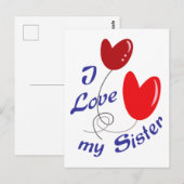 Ik hou van mijn zuster briefkaart (Voorkant / Achterkant)