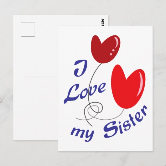 Ik hou van mijn zuster briefkaart (Voorkant / Achterkant)