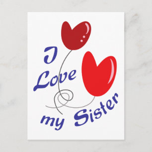 Ik hou van mijn zuster briefkaart