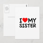 Ik hou van mijn zuster briefkaart (Voorkant / Achterkant)