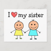 Ik hou van mijn zuster briefkaart (Voorkant)