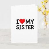 Ik hou van mijn zuster kaart (Gele Bloem)