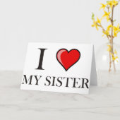 Ik hou van mijn zuster kaart (Gele Bloem)