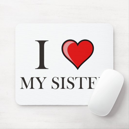 Ik hou van mijn zuster muismat (Met muis)