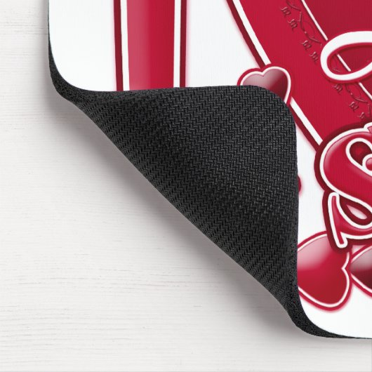 Ik hou van mijn zuster rood - hart muismat (Hoek)