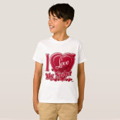 Ik hou van mijn zuster rood - hart t-shirt (Voorkant volledig)