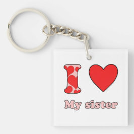 Ik hou van mijn zuster sleutelhanger