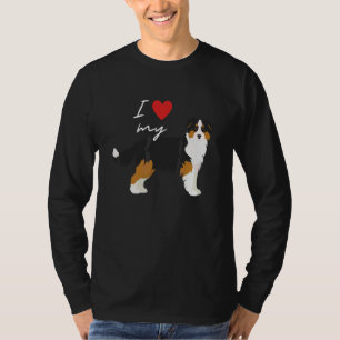 Ik hou van mijn zwart & tan Australische herderhon T-shirt