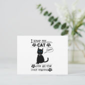 Ik hou van mijn zwarte kat briefkaart (Staand voorkant)