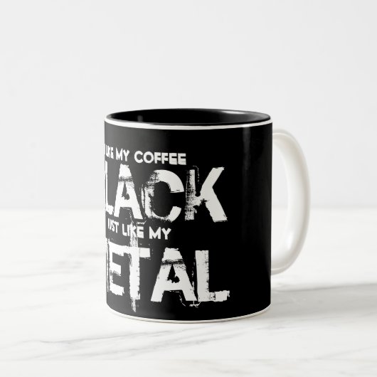 Ik hou van mijn zwarte koffie mok (Voorkant rechts)