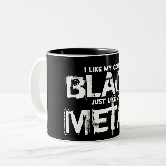 Ik hou van mijn zwarte koffie mok (Voorkant links)