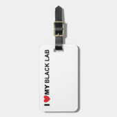 Ik hou van mijn zwarte lab bagagelabel (Voorkant verticaal)