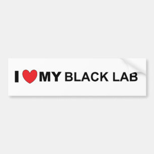 Ik hou van mijn zwarte lab bumpersticker