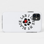 Ik hou van mijn zwarte lab Case-Mate iPhone case (Achterkant (horizontaal))