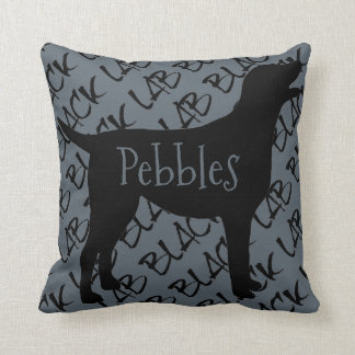 Ik hou van mijn zwarte lab hond kussen