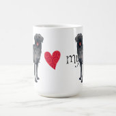 Ik hou van mijn zwarte lab koffiemok (Center)